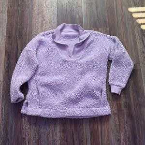 Fluffy purple hoodie